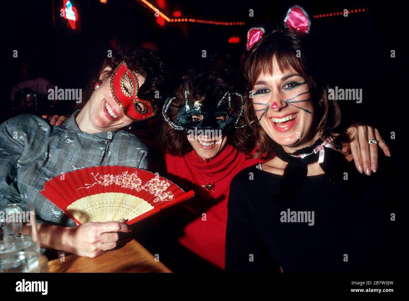 Austin, Texas USA: Women in their early 30s dress up in costumes to celebrate Halloween on Sixth Street. ©Bob Daemmrich Stock Photo
