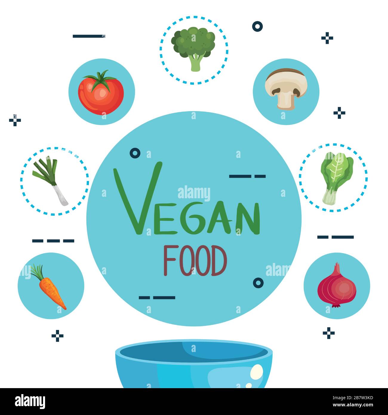 vegan food poster with set of vegetables Stock Vector Image & Art - Alamy