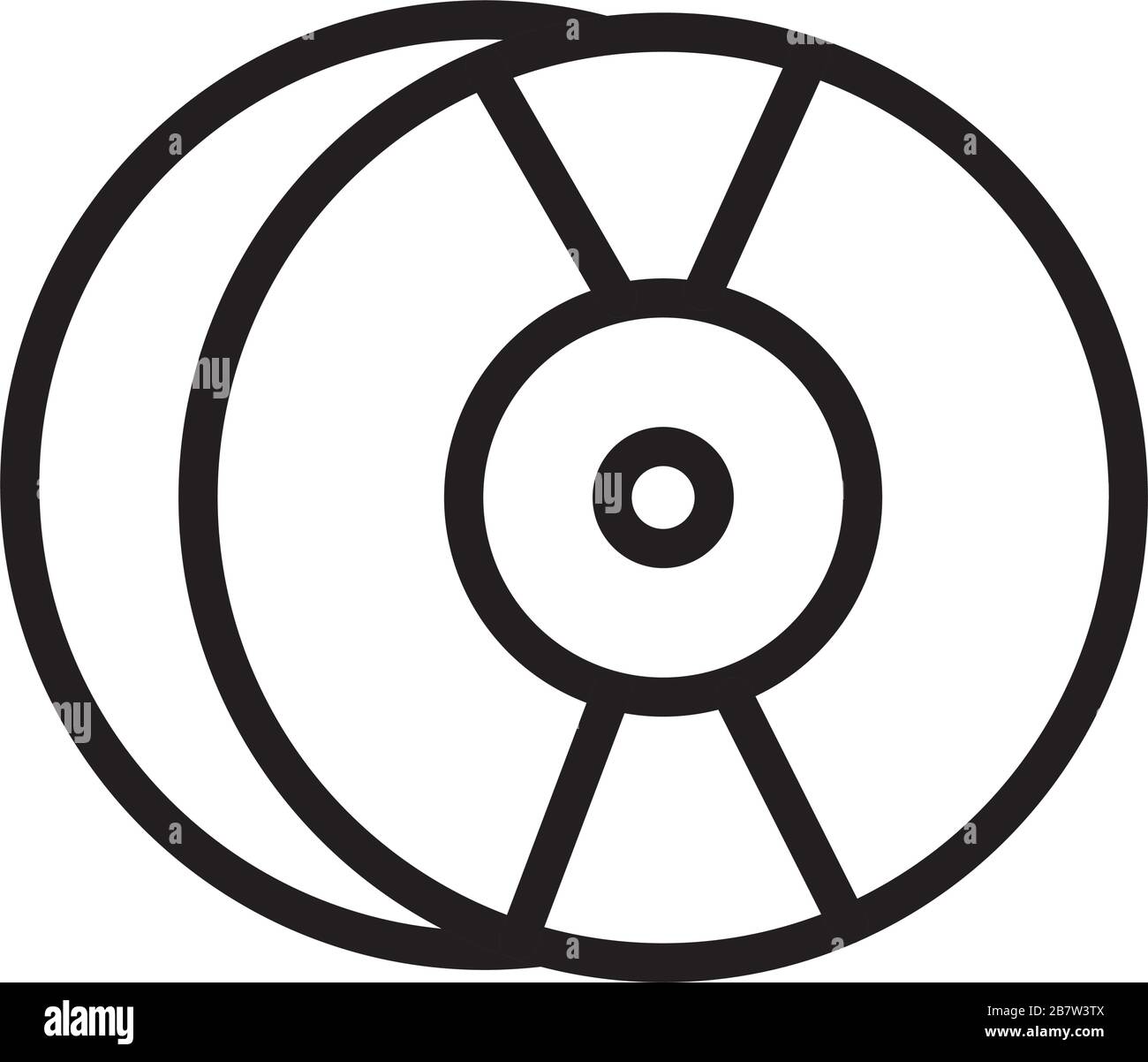 Compact disc outline vector Black and White Stock Photos & Images - Alamy