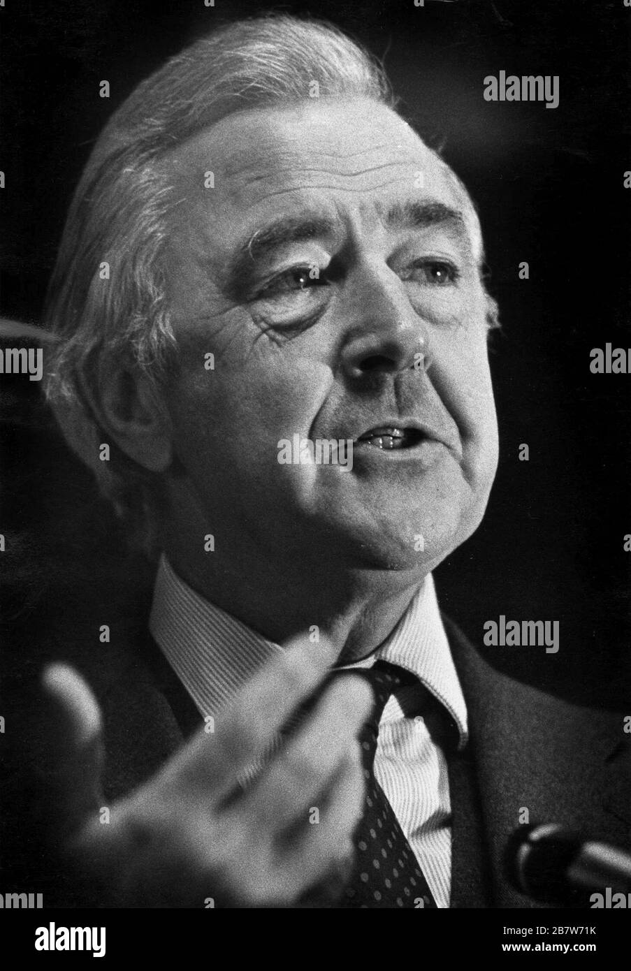 Madison Wisconsin USA, 1972: Eugene McCarthy speaking on the campus of ...