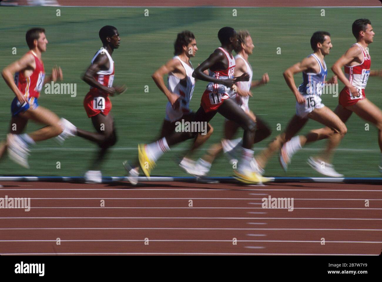 Seoul, South Korea, 1988 Men's 5000 meters competitors during track