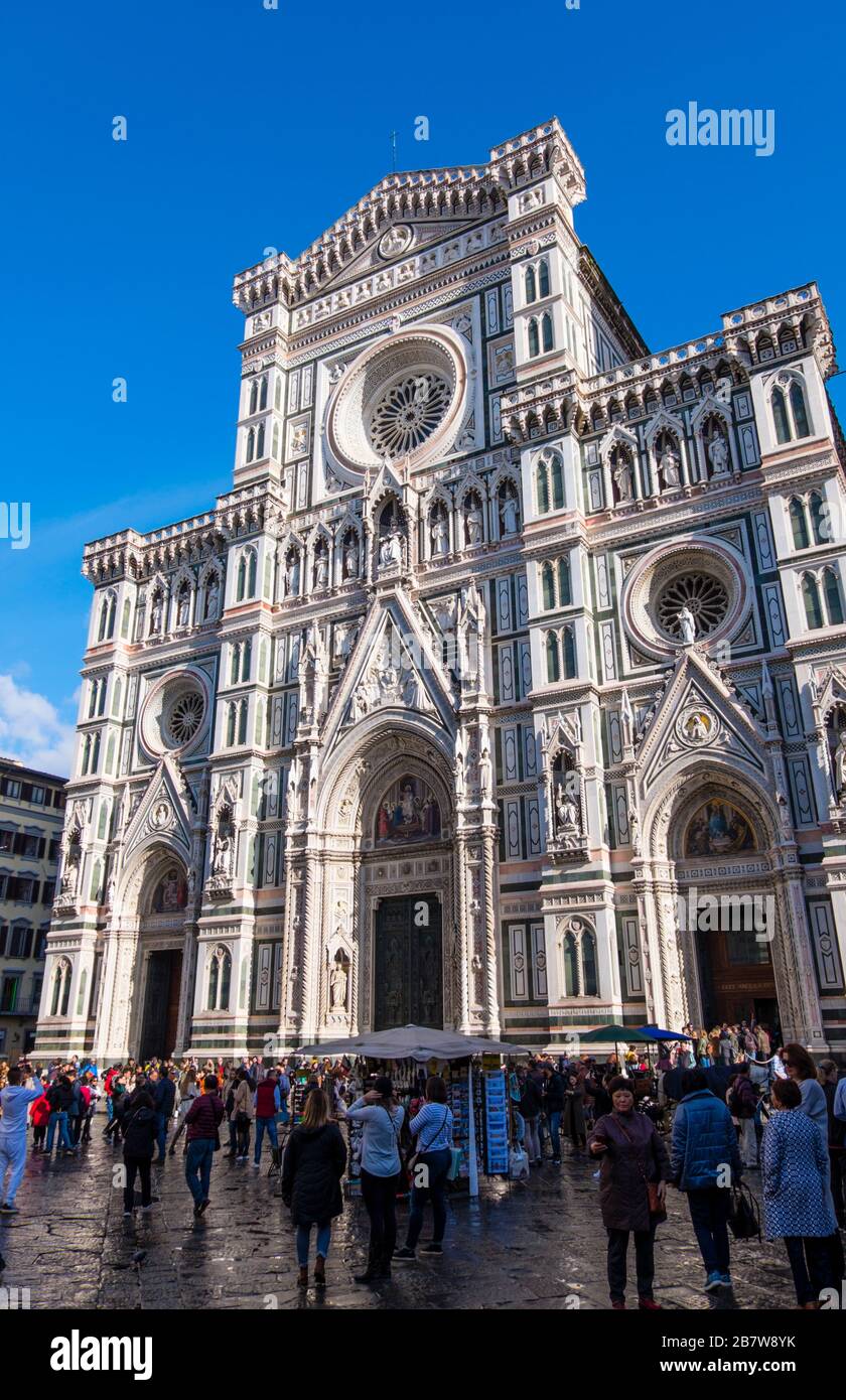 Cattedrale di Santa Maria del Fiore, Cathedral of Florence, Piazza del Duomo, Florence, Italy Stock Photo