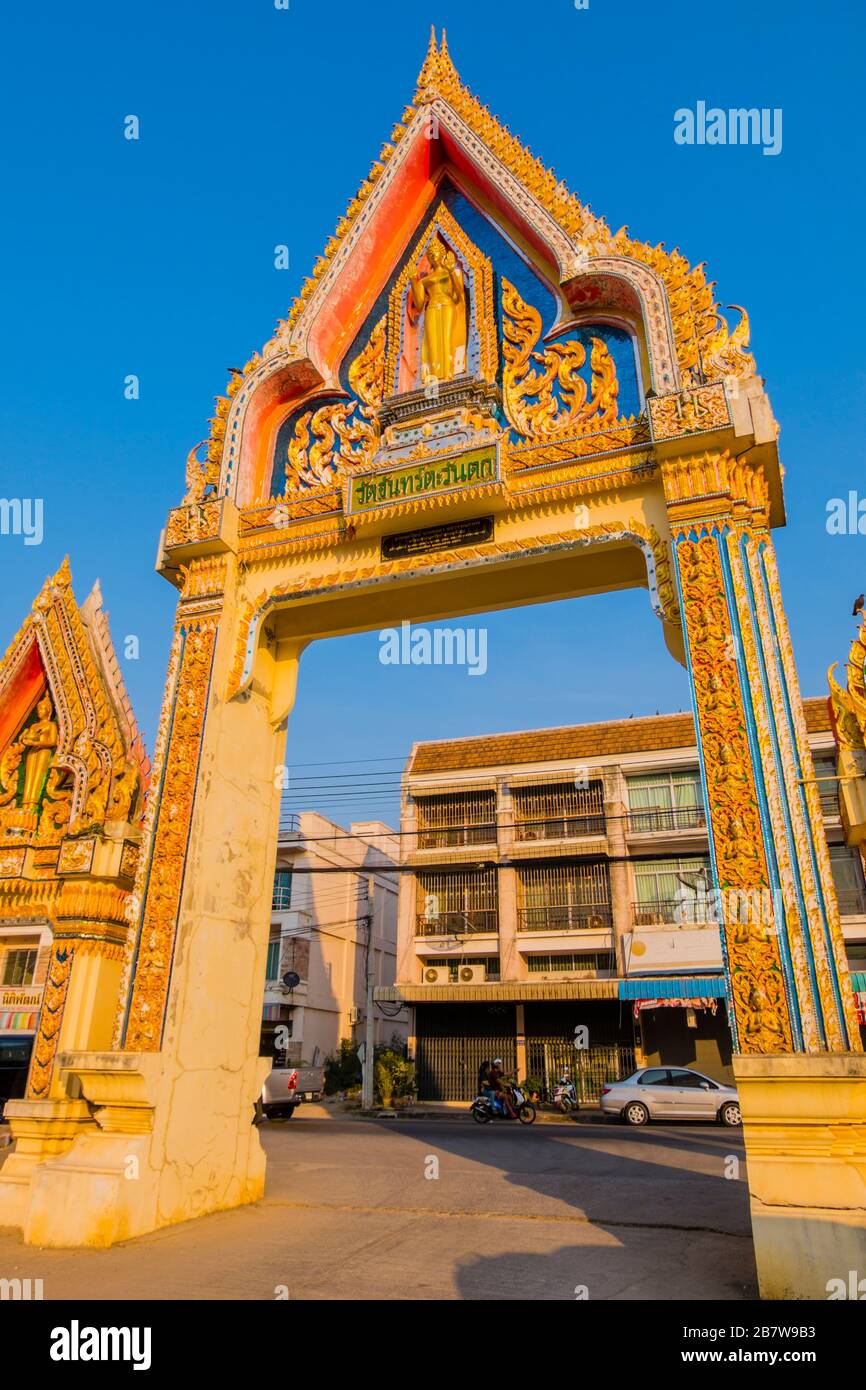 Wat Chan Tawan Tok, Phitsanulok, Thailand Stock Photo