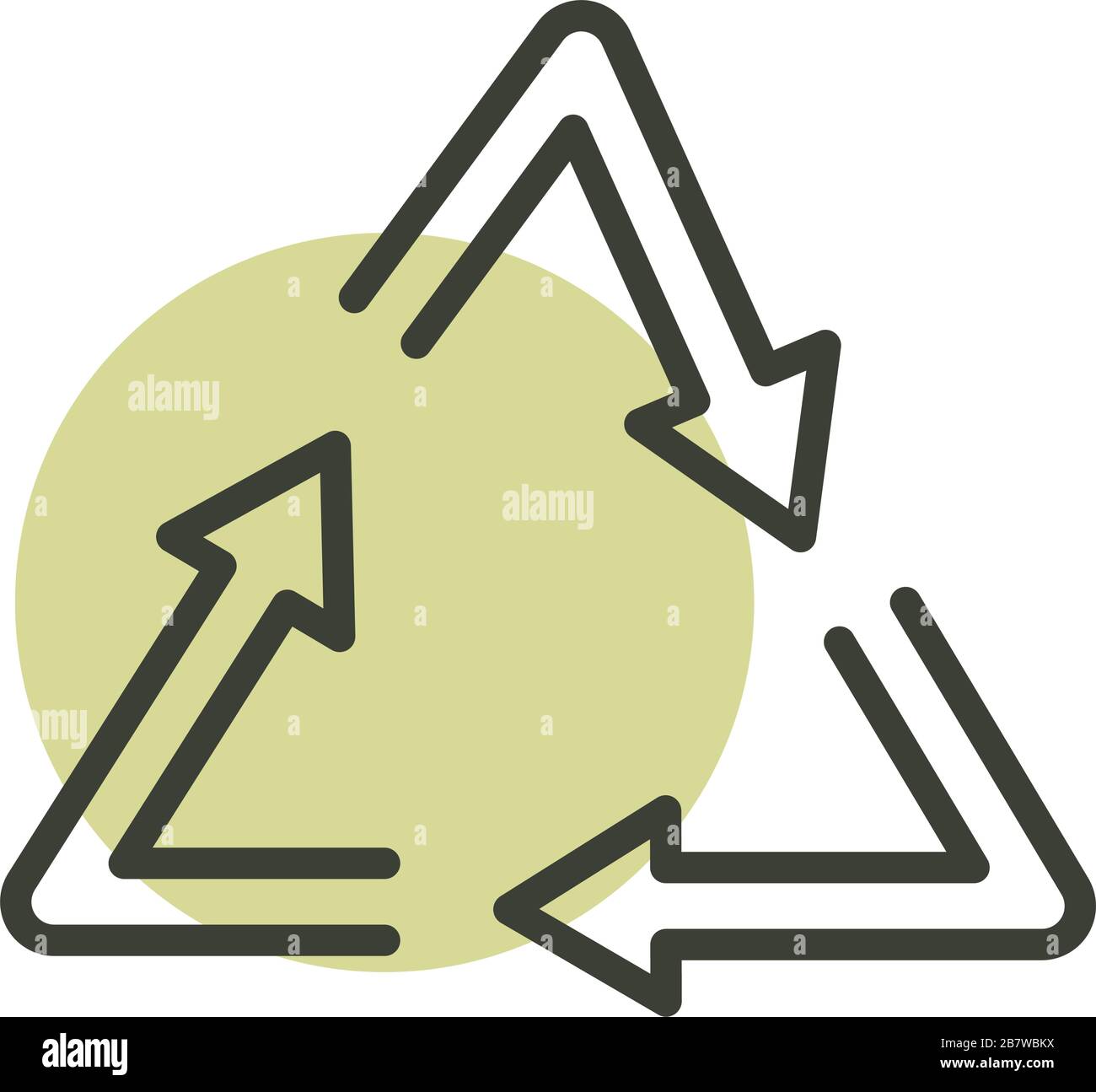 recycle alternative sustainable energy vector illustration line style ...