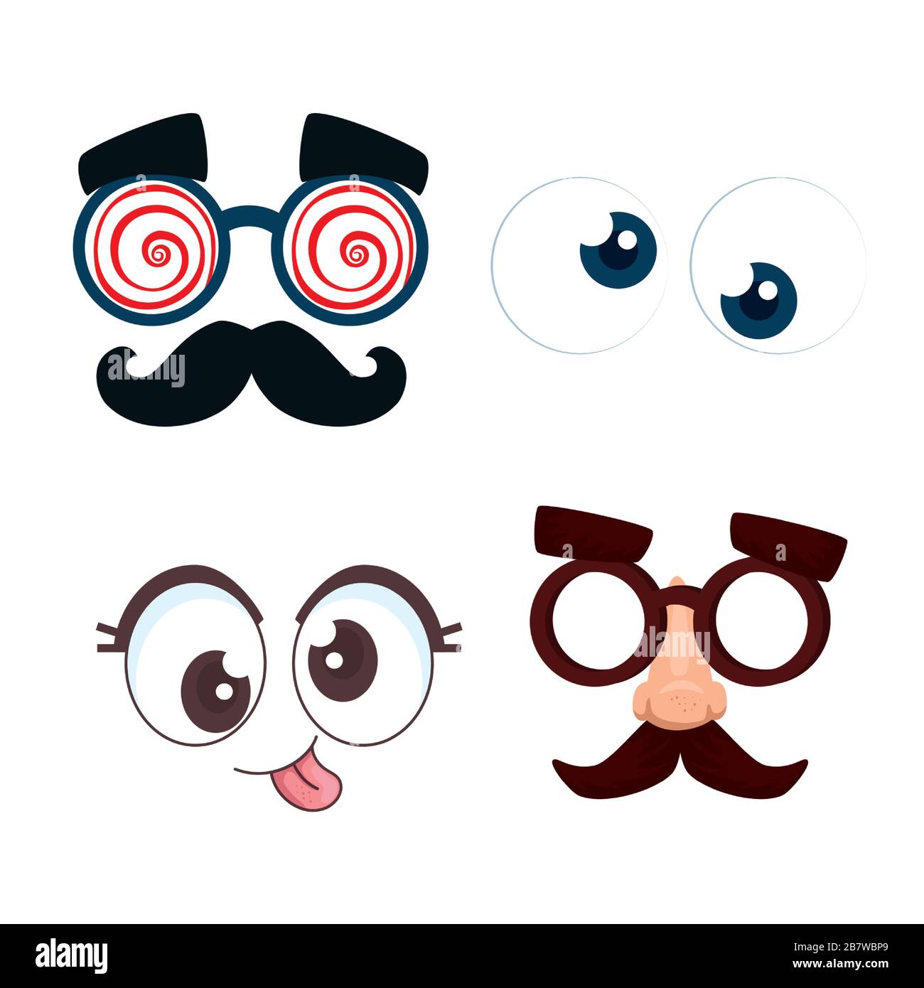 set of funny masks and eyes crazy Stock Vector Image & Art Alamy