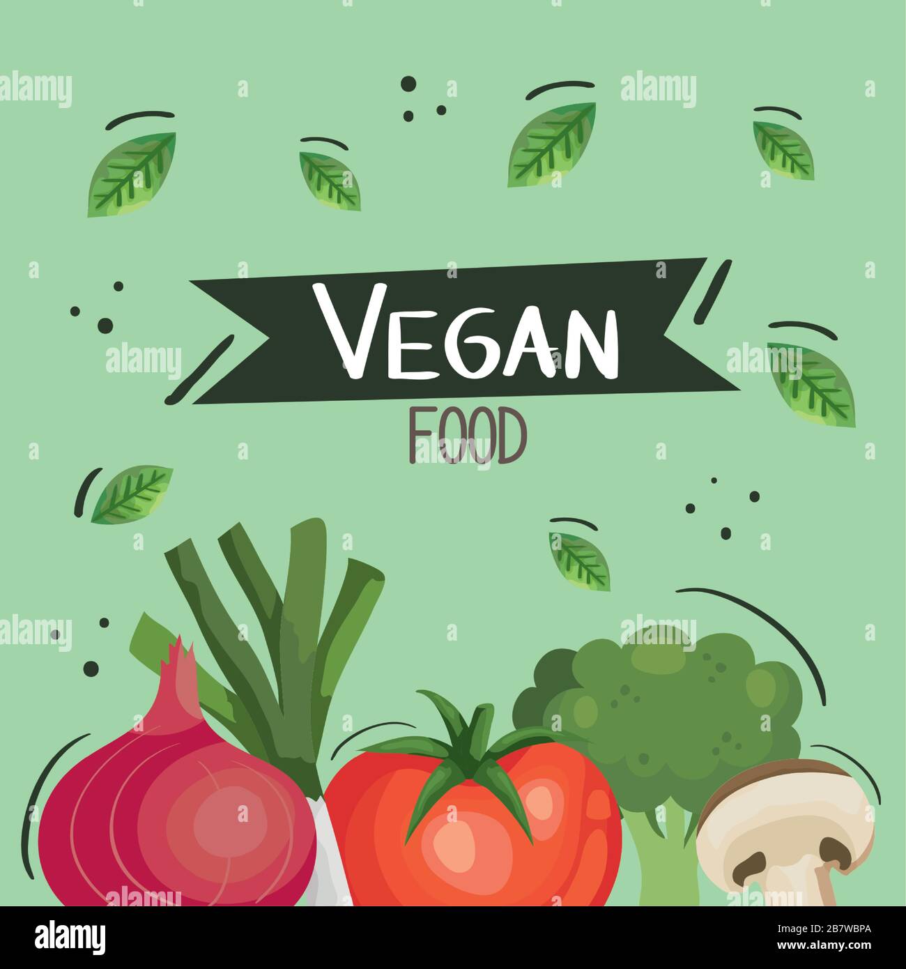 vegan food poster with tomato and vegetables Stock Vector Image & Art ...