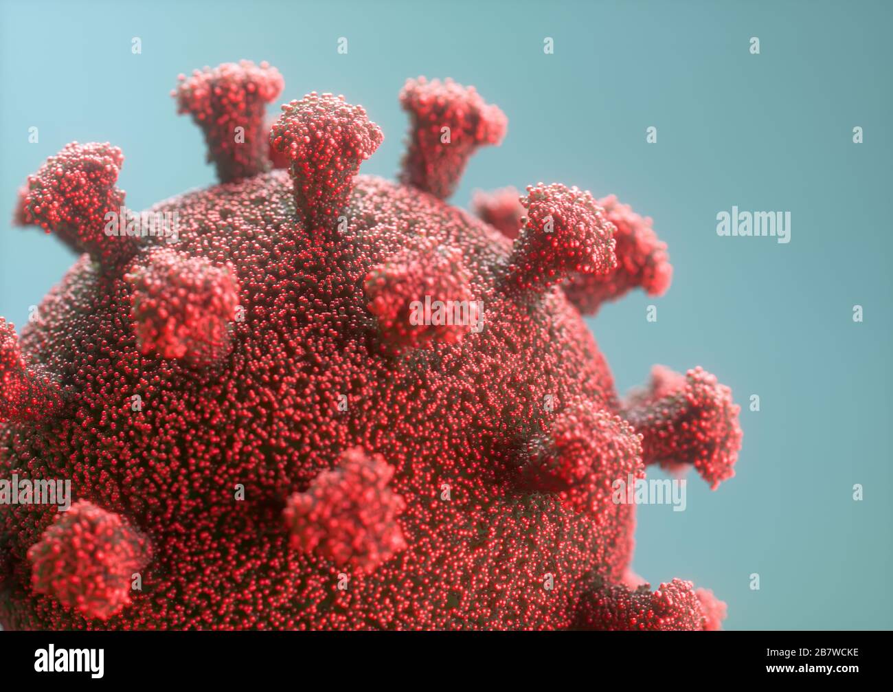 Viral structure. Viral particle is made up of a nucleus of nucleic acid (DNA or RNA) surrounded by a protein coat. Conceptual illustrative virus. 3D i Stock Photo