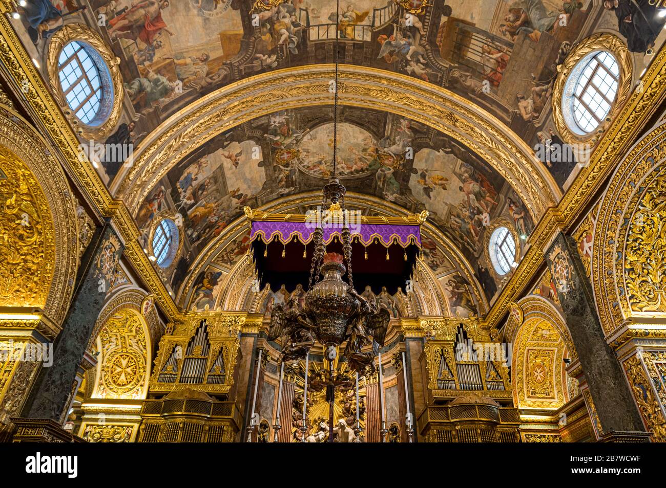 Inside St. John's Co-Cathedral, Valletta, Malta Stock Photo