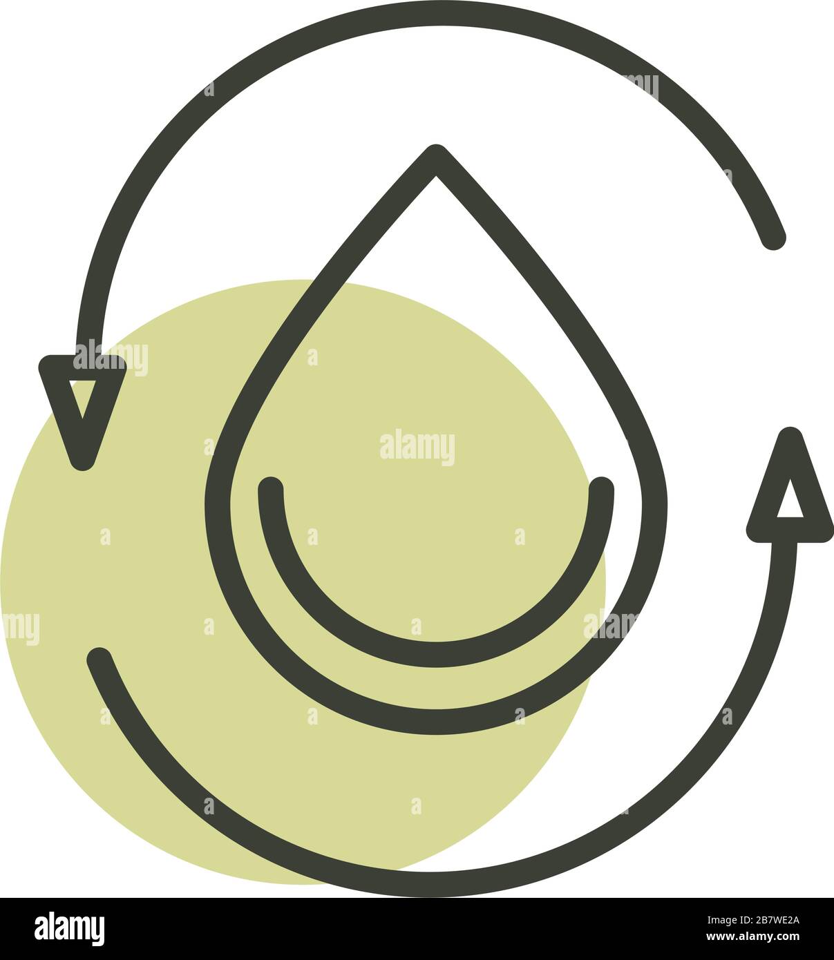 water drop cycle alternative sustainable energy vector illustration