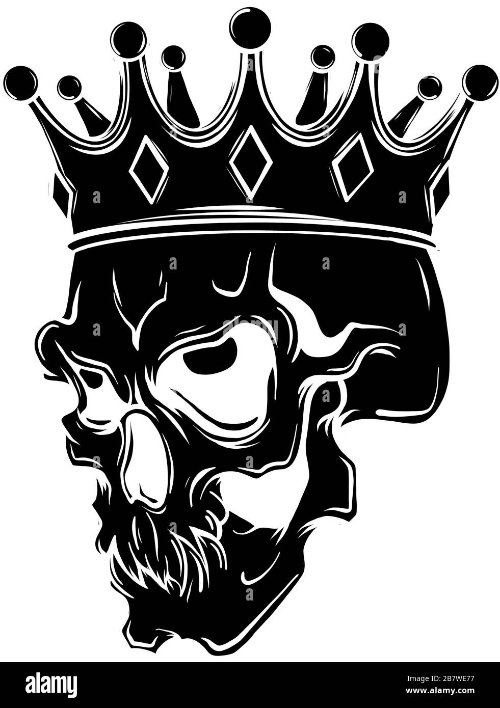 King of death. Portrait of a skull with a crown Stock Vector Image & Art -  Alamy