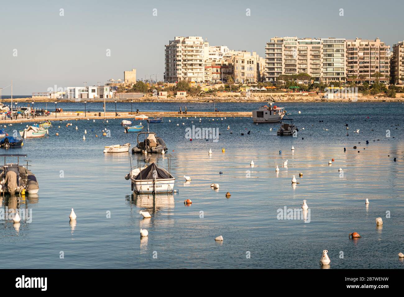 St Julian's Bay, Malta Stock Photo