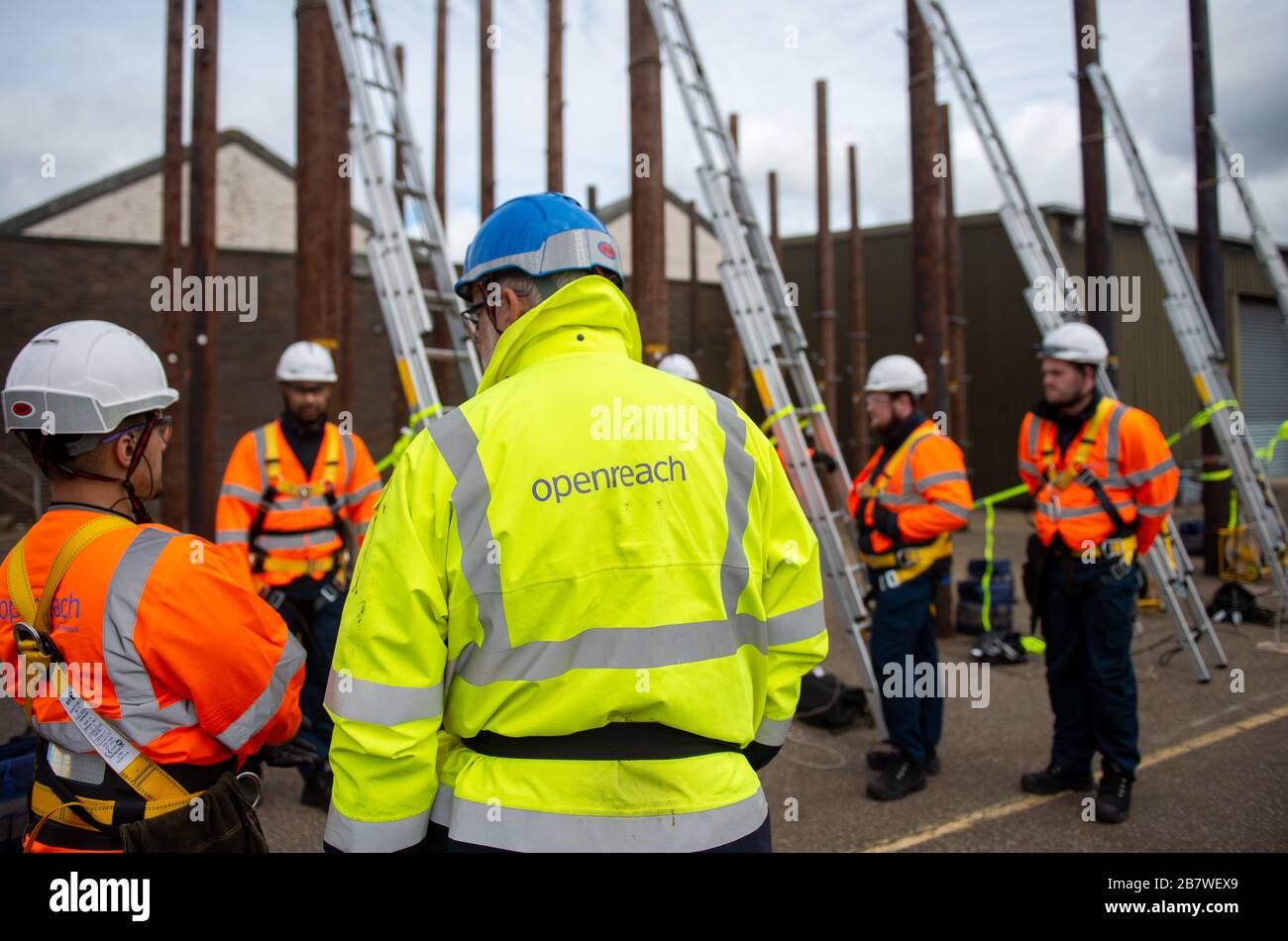 Openreach engineers at the Openreach training centre in Peterborough