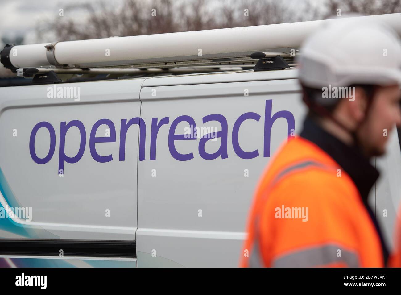 An Openreach van at the Openreach training centre in Peterborough Stock Photo Alamy