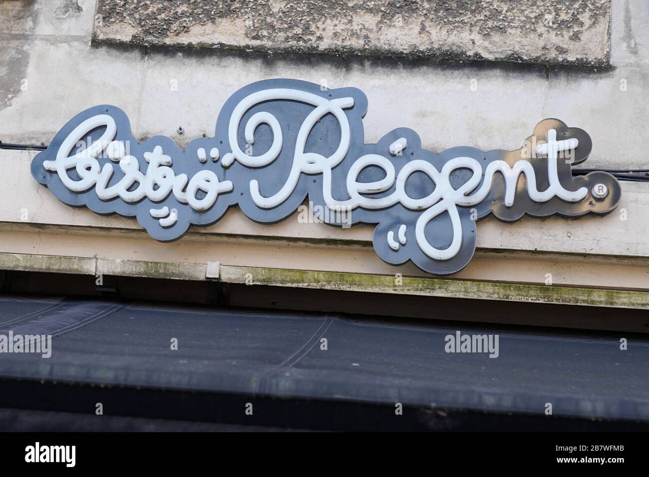 Bordeaux , Aquitaine / France - 01 22 2020 : bistro regent French Bar restaurant Sign shop logo on building wall Stock Photo