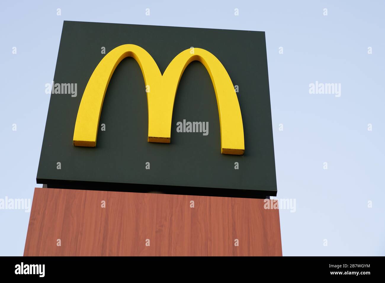 Bordeaux , Aquitaine / France - 12 04 2019 : Mac Donald  m sign store brand fast food logo restaurant Stock Photo