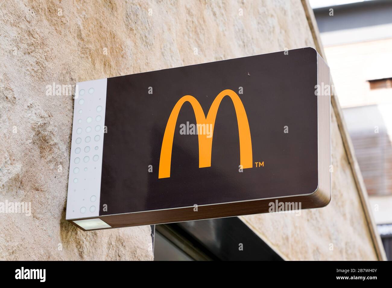Bordeaux , Aquitaine / France - 09 18 2019 : McDonald Sign street and Trademark Logo Mac Donald Mc Stock Photo