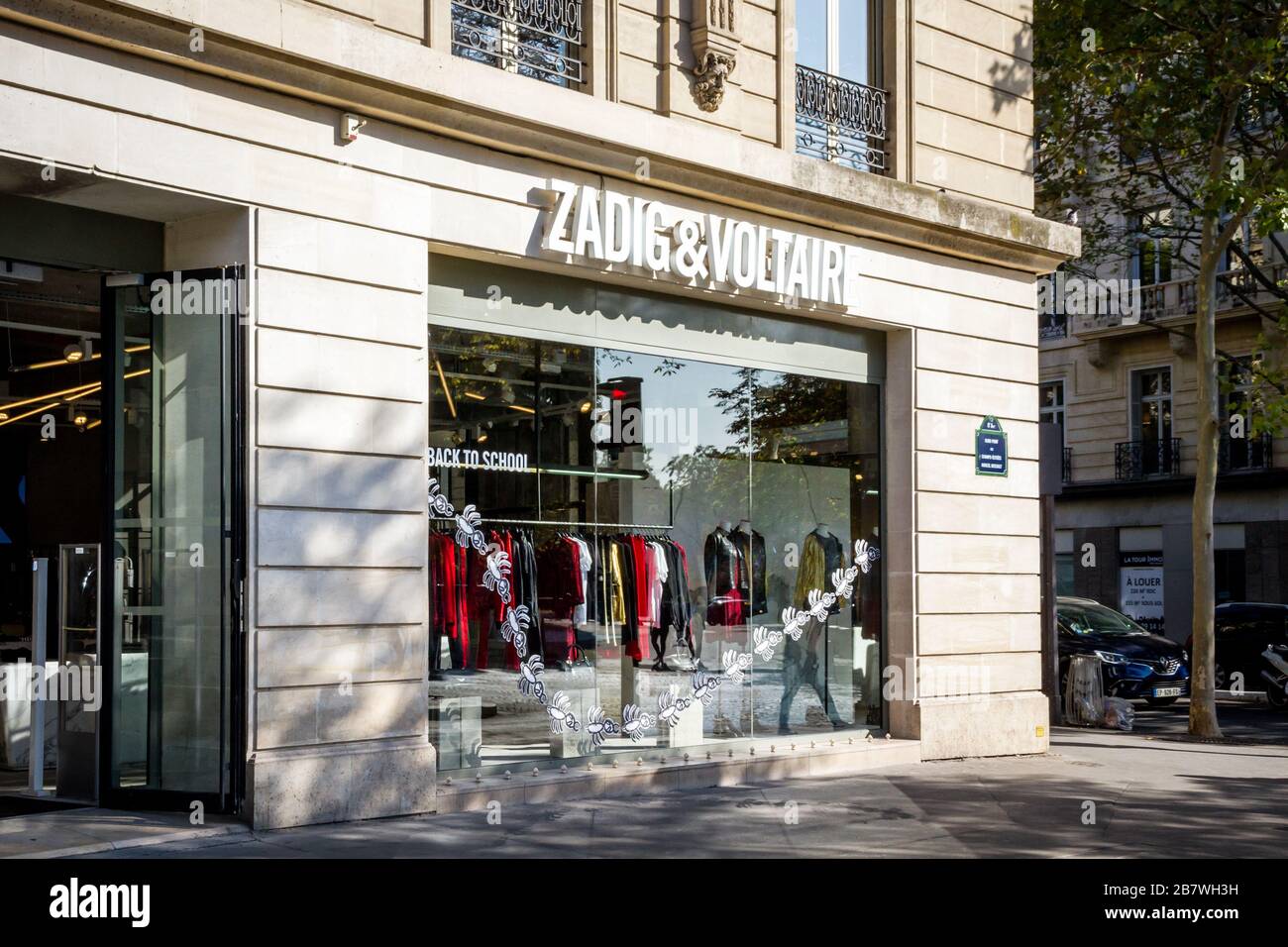 Paris/France - September 10, 2019 : The Zadig and Voltaire fashion store on  Champs-Elysees avenue Stock Photo - Alamy