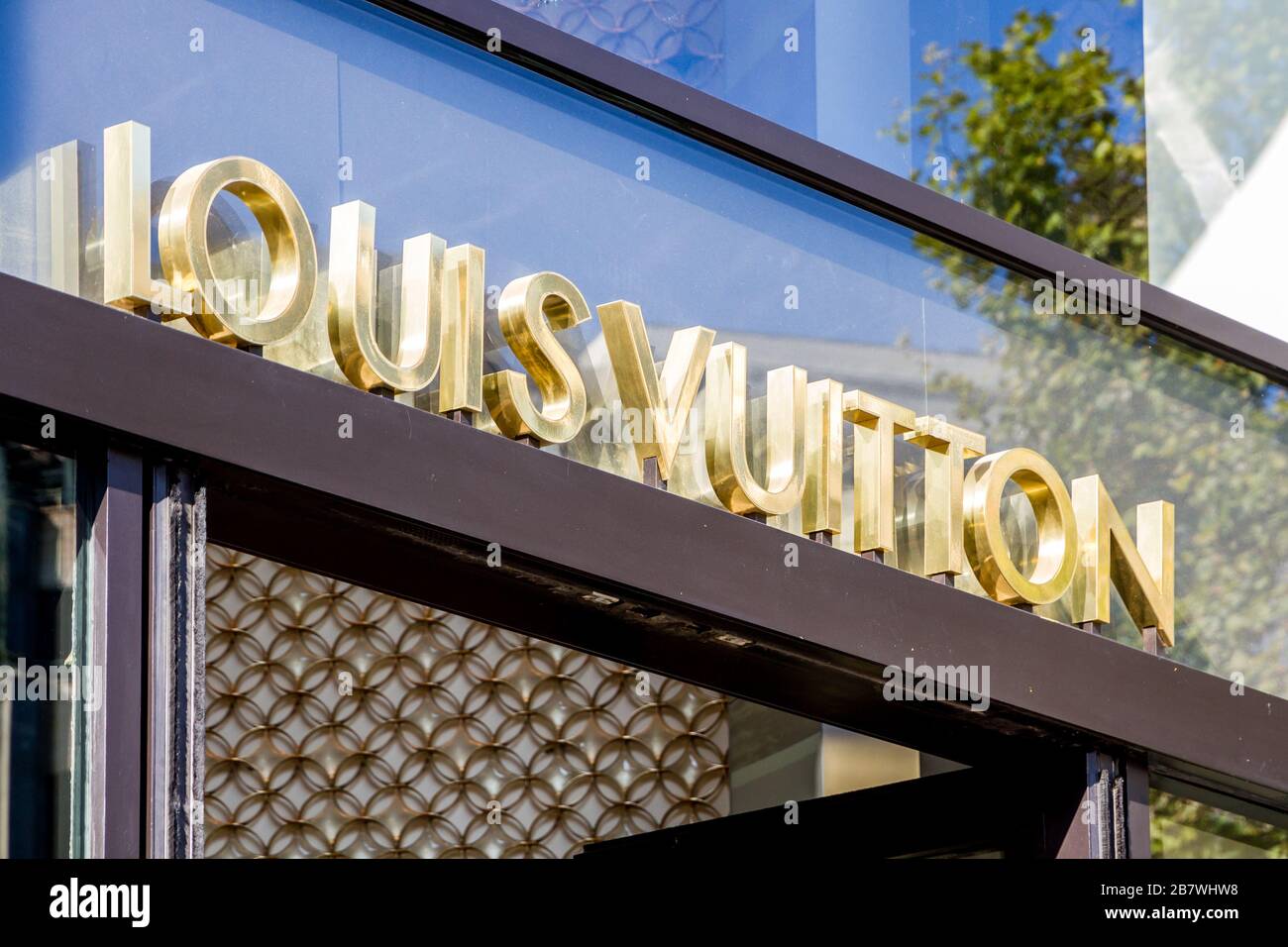 Paris/France - September 10, 2019 : The Louis Vuitton luxury store