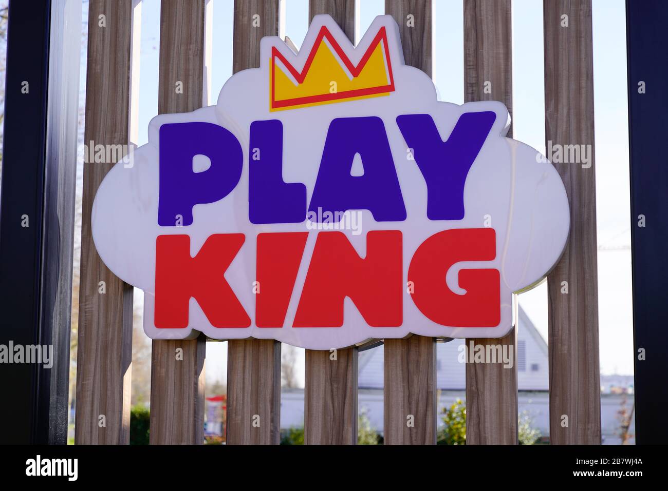 Bordeaux , Aquitaine / France - 12 04 2019 : playking burger king area children restaurant sign logo American fast food company Stock Photo