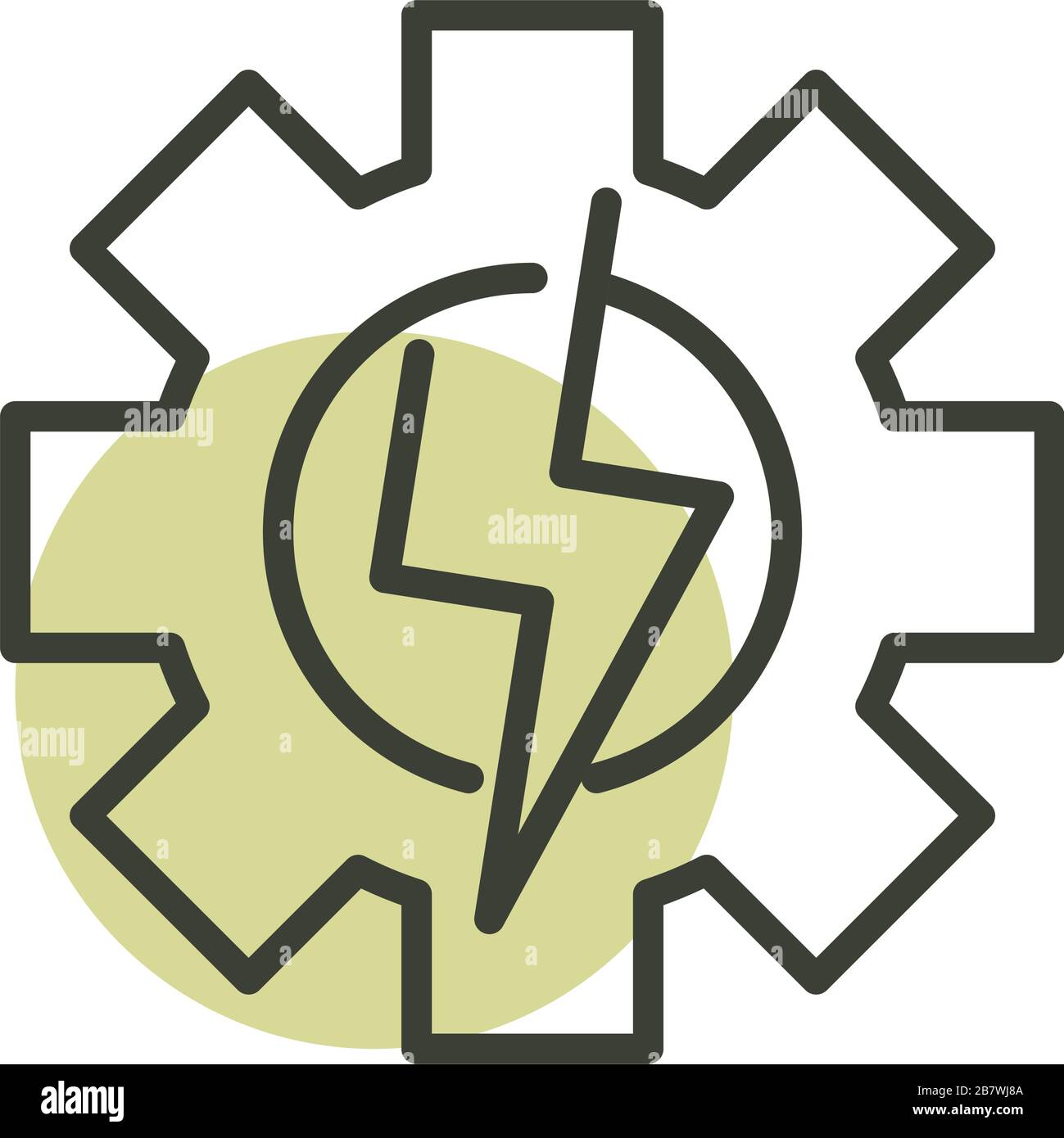 power gear ecology alternative sustainable energy vector illustration