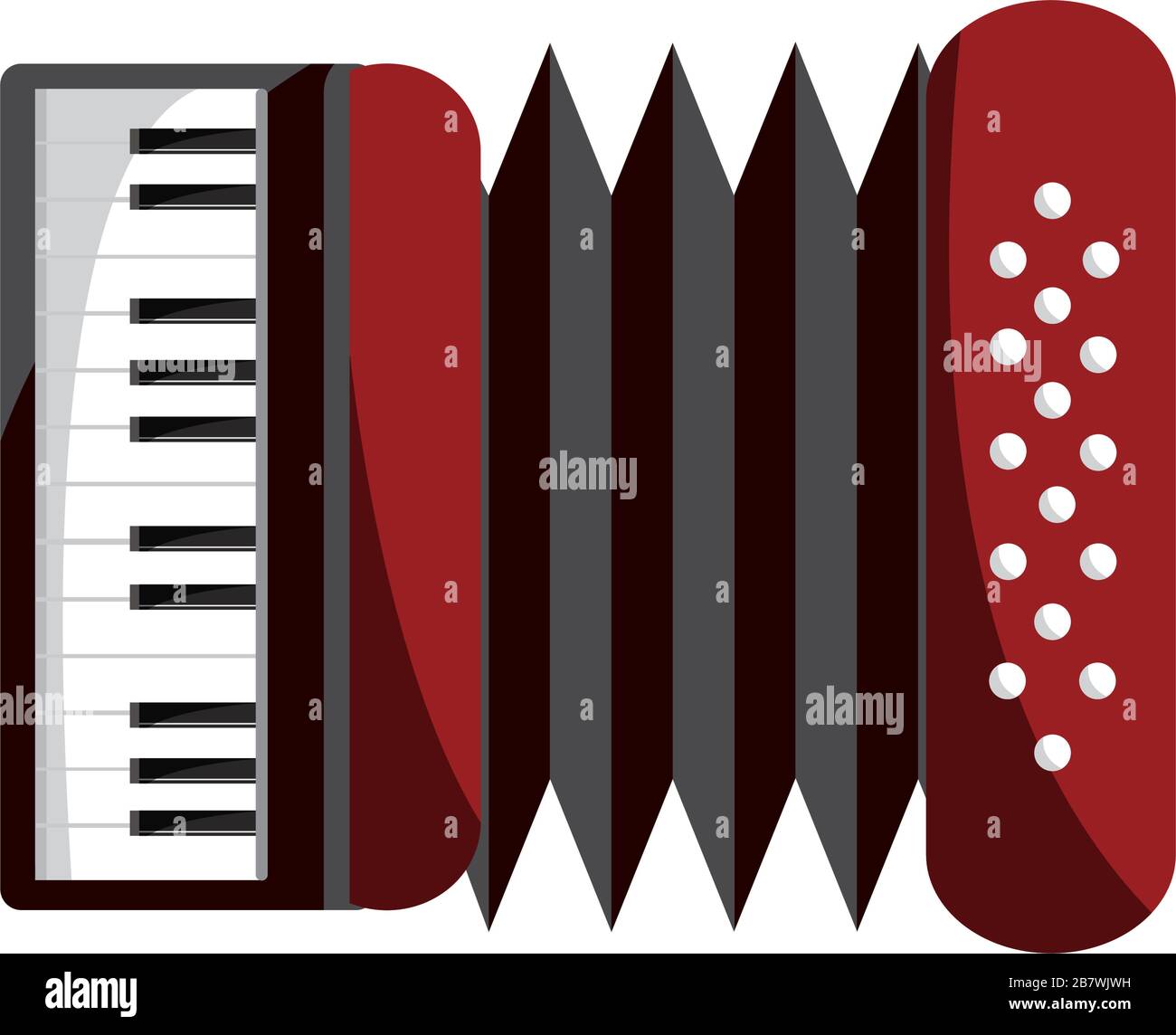 accordion musical instrument vector illustration isolated icon Stock ...