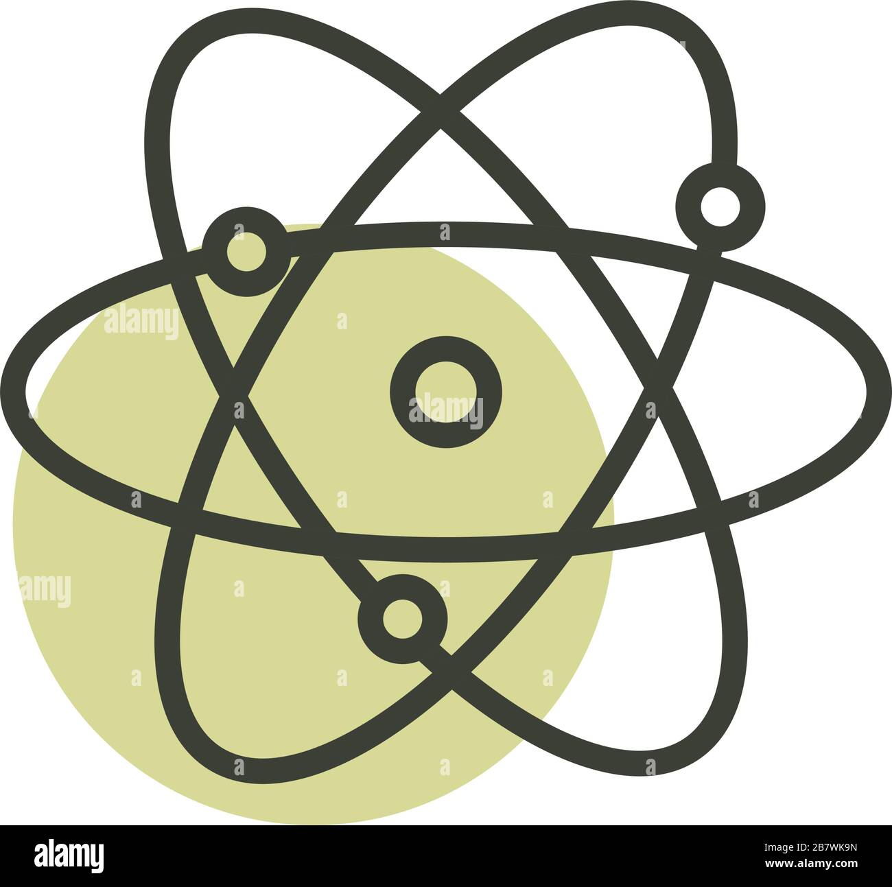 atom molecule alternative sustainable energy vector illustration line ...