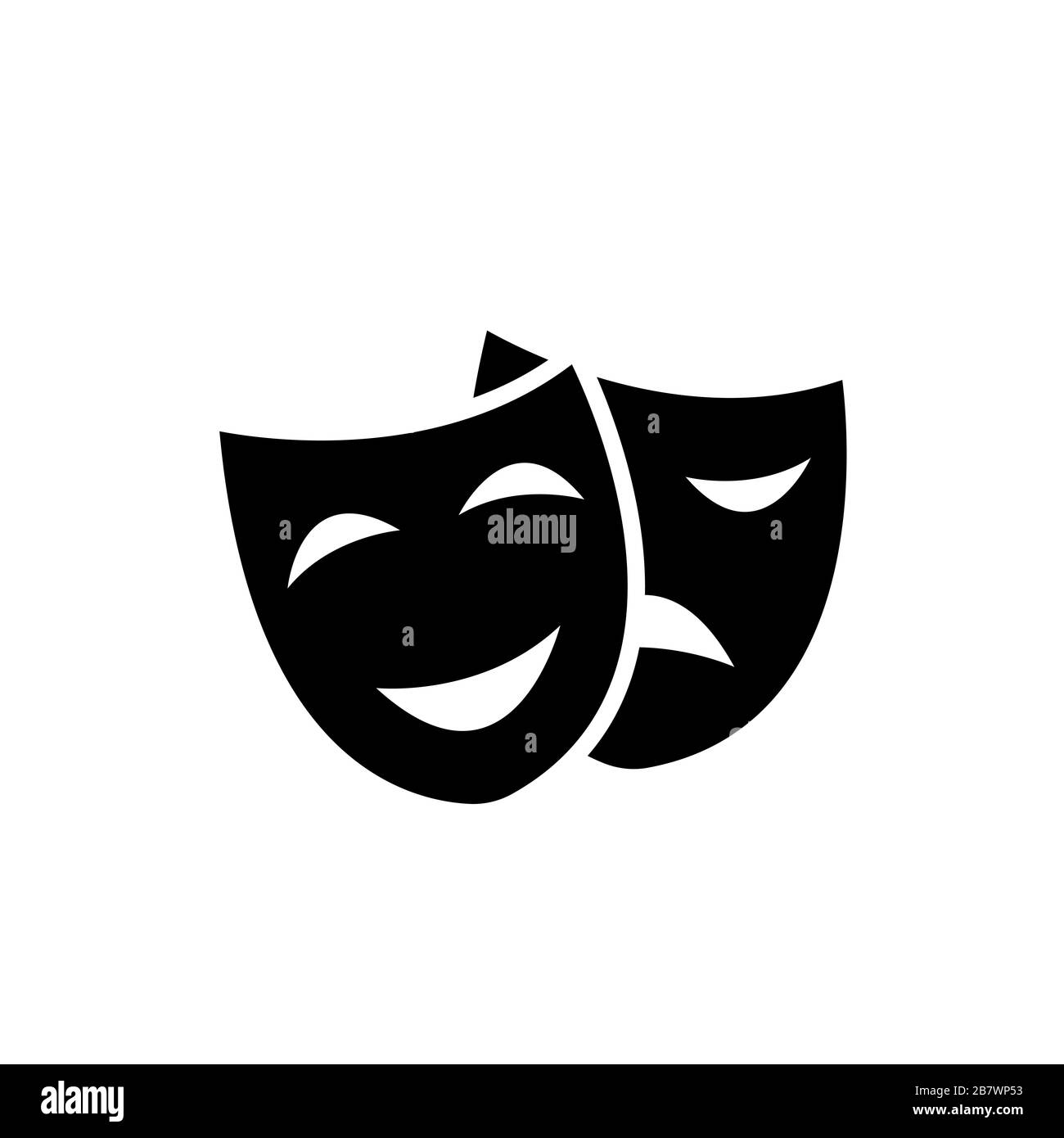 Theater mask vector on white Stock Vector Image & Art - Alamy
