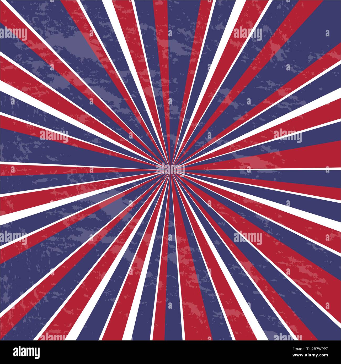 Rays background. Usa colors with grunge - Vector Stock Vector