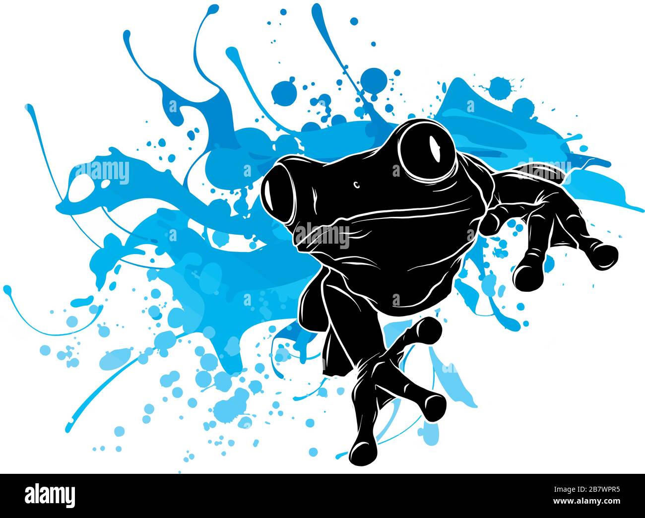vector illustration tropical red eyed tree frog Stock Vector Image ...