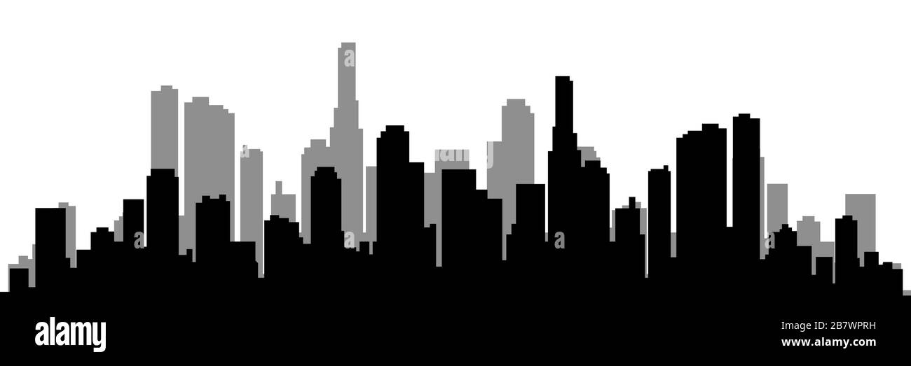 Modern City Skyline Vector - Vector Stock Vector Image & Art - Alamy