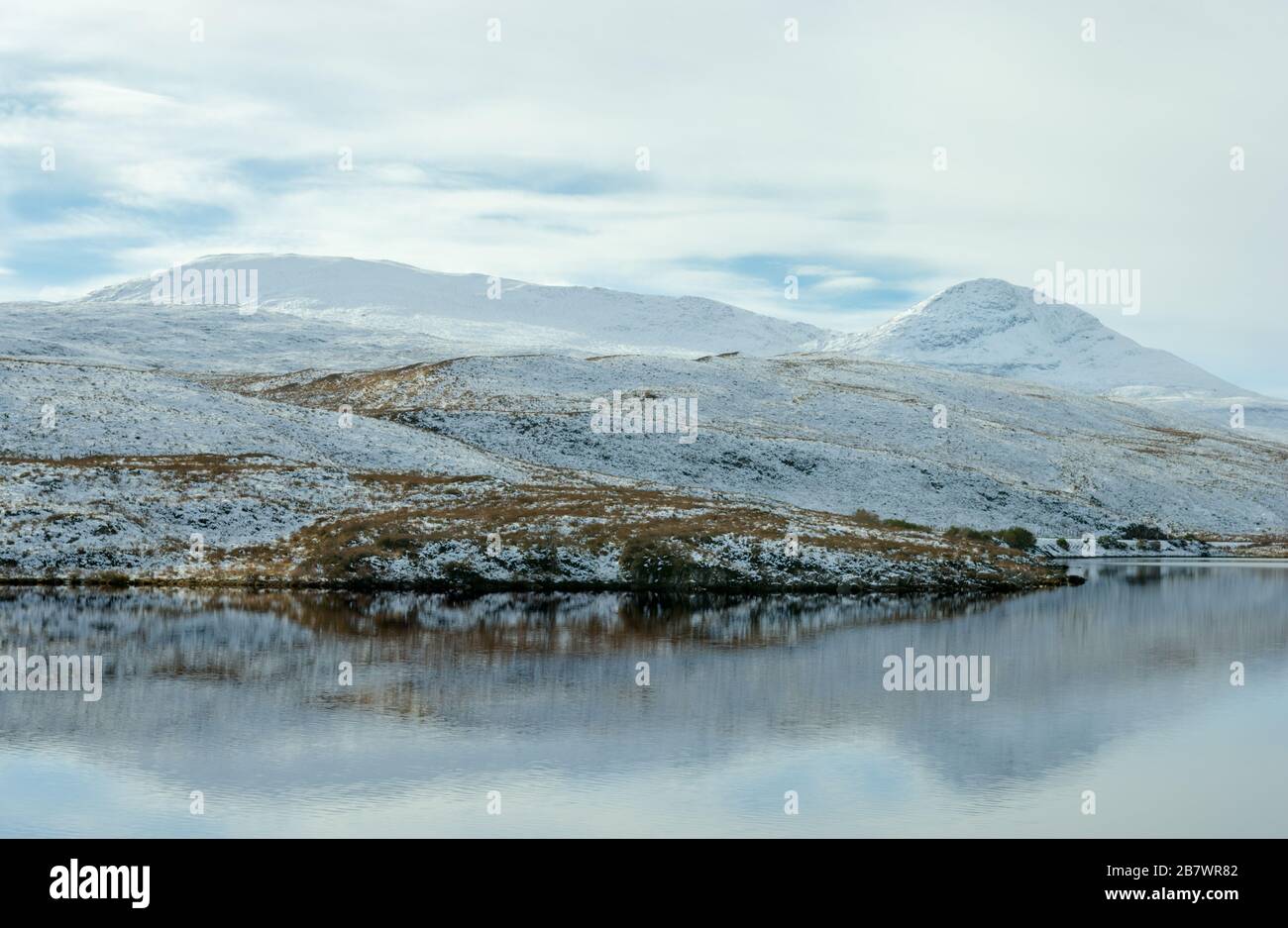 View from Loch a Chuilinn near Achnasheen Ross-shire Highlands Scotland Stock Photo