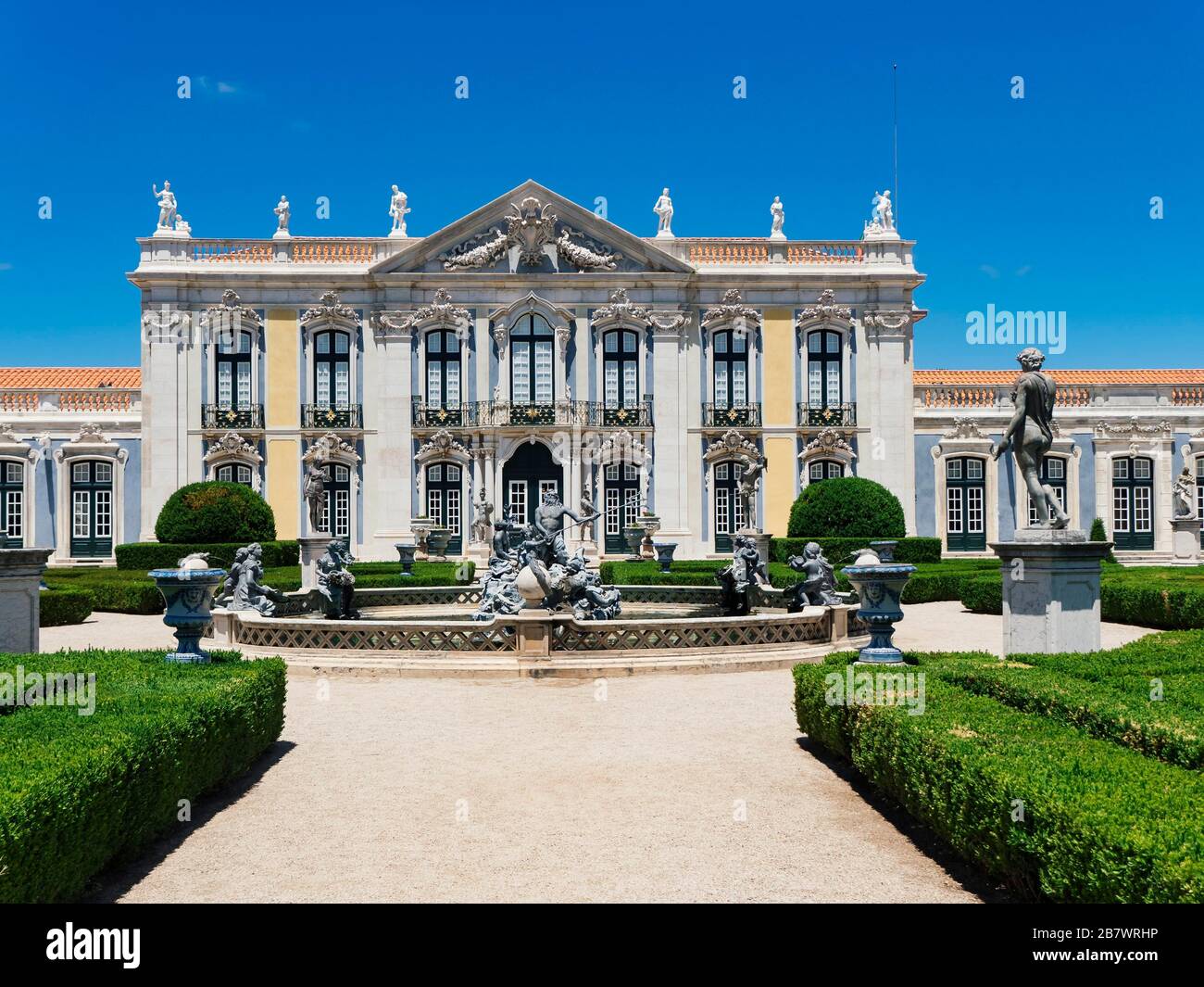 Palacio Nacional de Queluz, Queluz, National Palace and Gardens of the Jardins de Queluz, Lisbon, Portugal Stock Photo