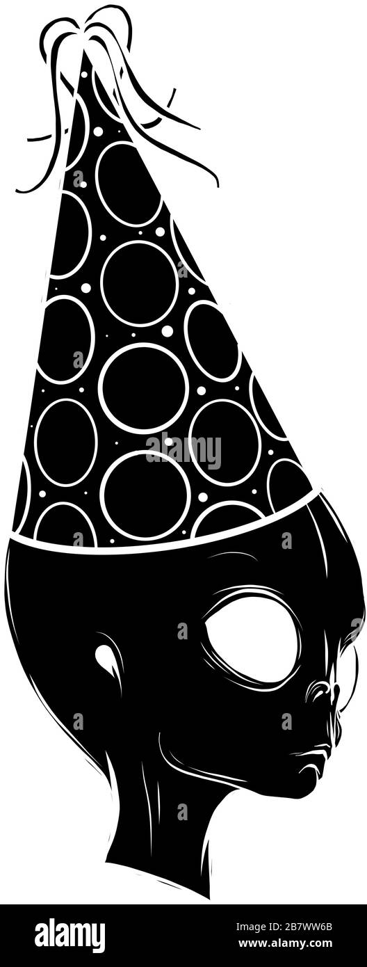 Alien head grey vector illustration design art Stock Vector