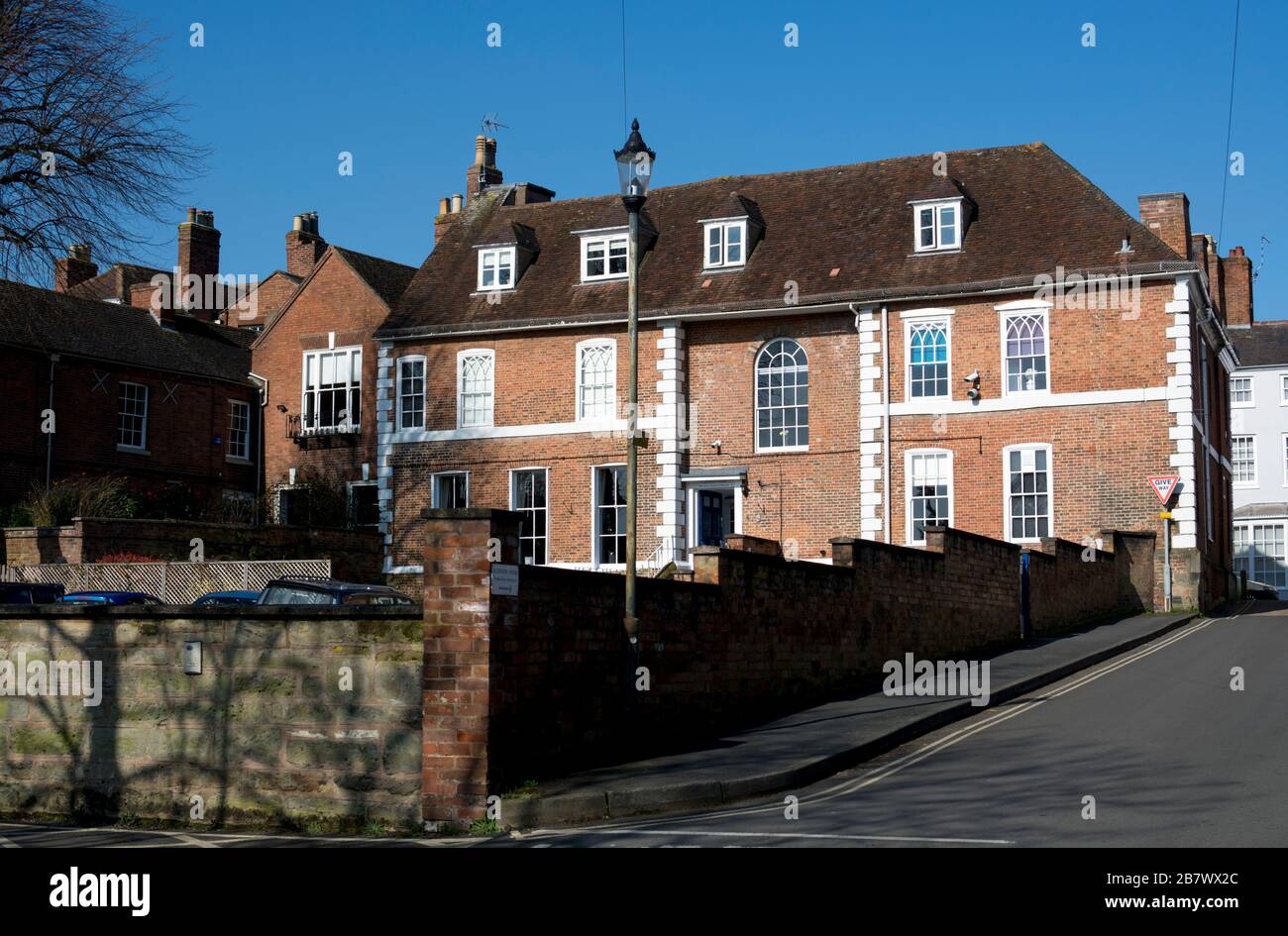 Alderson House, rear view, Warwick, Warwickshire, England, UK Stock Photo