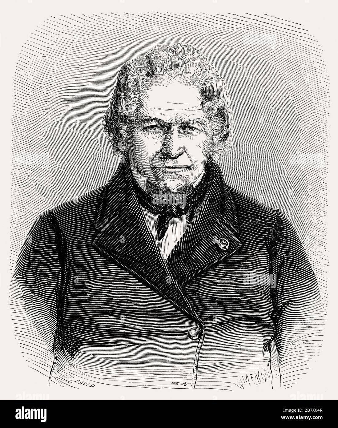 Louis Jacques Thénard, 1777 – 1857, a French chemist Stock Photo
