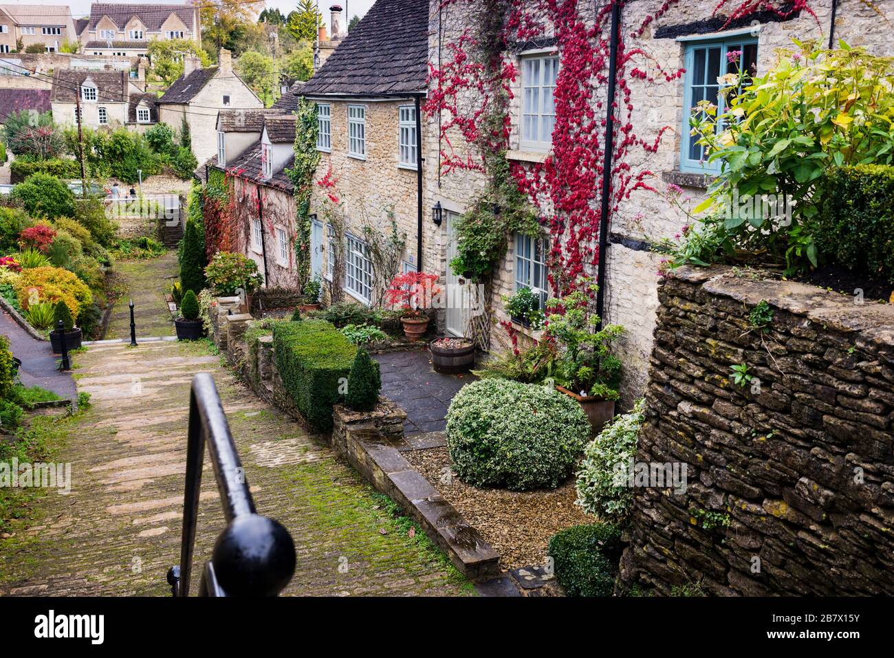 Chipping Steps in Tetbury, England. Stock Photo