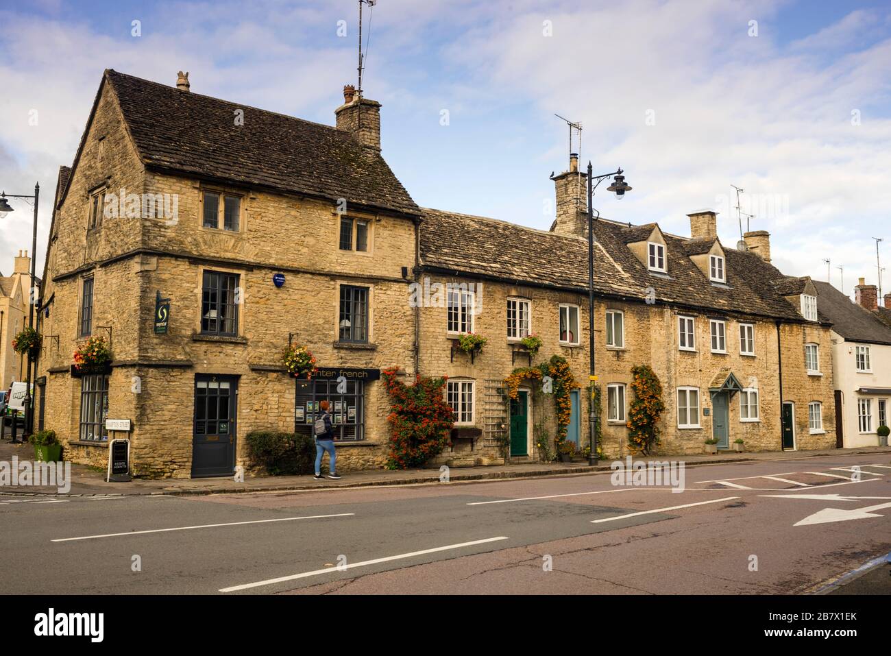 England town of Tetbury, a wool market town in the Cotswolds. Stock Photo