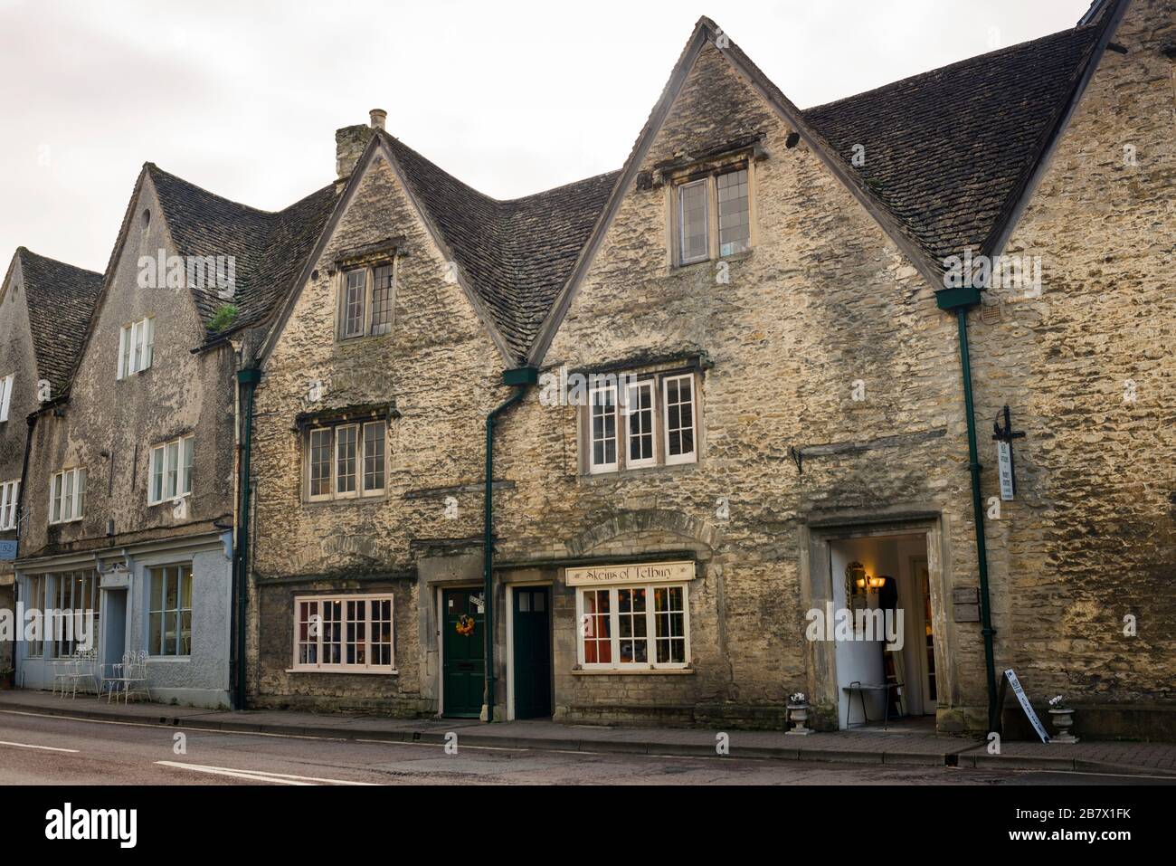 The wool town of Tetbury, England in the Cotswolds. Stock Photo