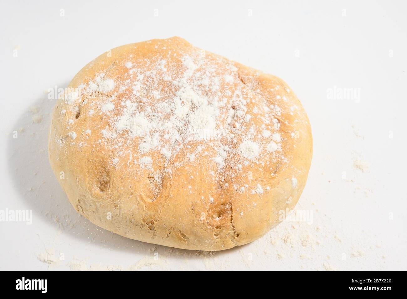 Freshly baked bread isolated on white background Stock Photo - Alamy