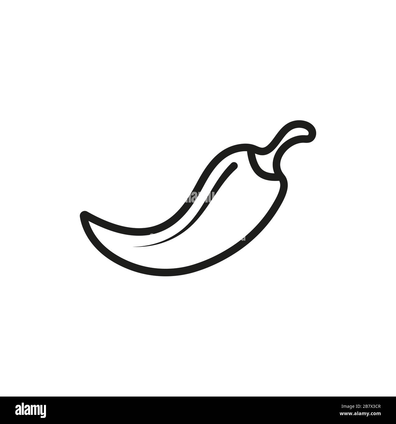 Chilli line icon vector illustration Vector illustration Stock Vector