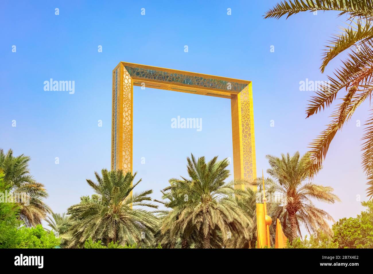 Dubai Frame is an architectural landmark located in Zabeel Park in the city of Dubai in the UAE. The largest frame in the world Stock Photo