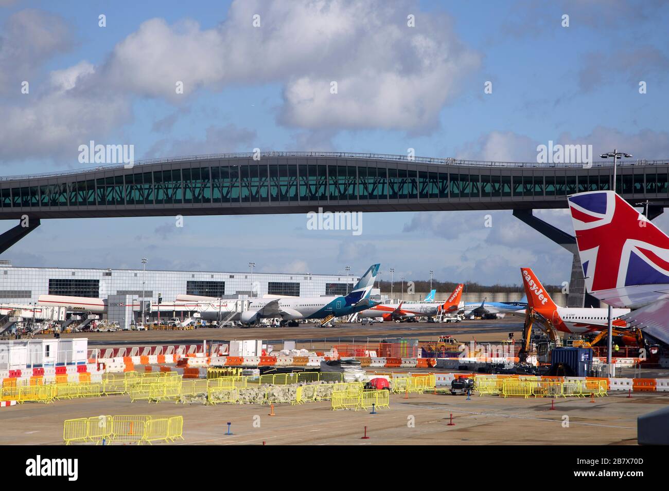 Gatwick Airport England Air Bridge Connecting North Terminal to Pier 6 Stock Photo