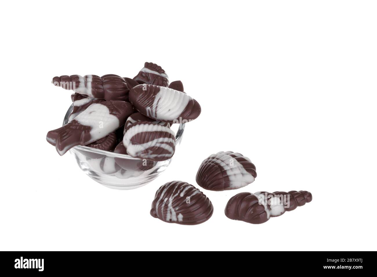 Chocolates shaped like seafood Stock Photo