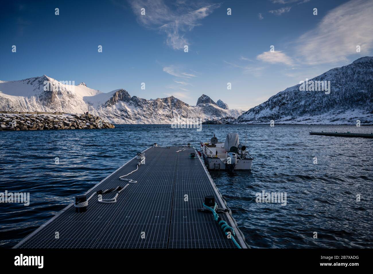 Mefjordvaer, Senja, Norway. Stock Photo