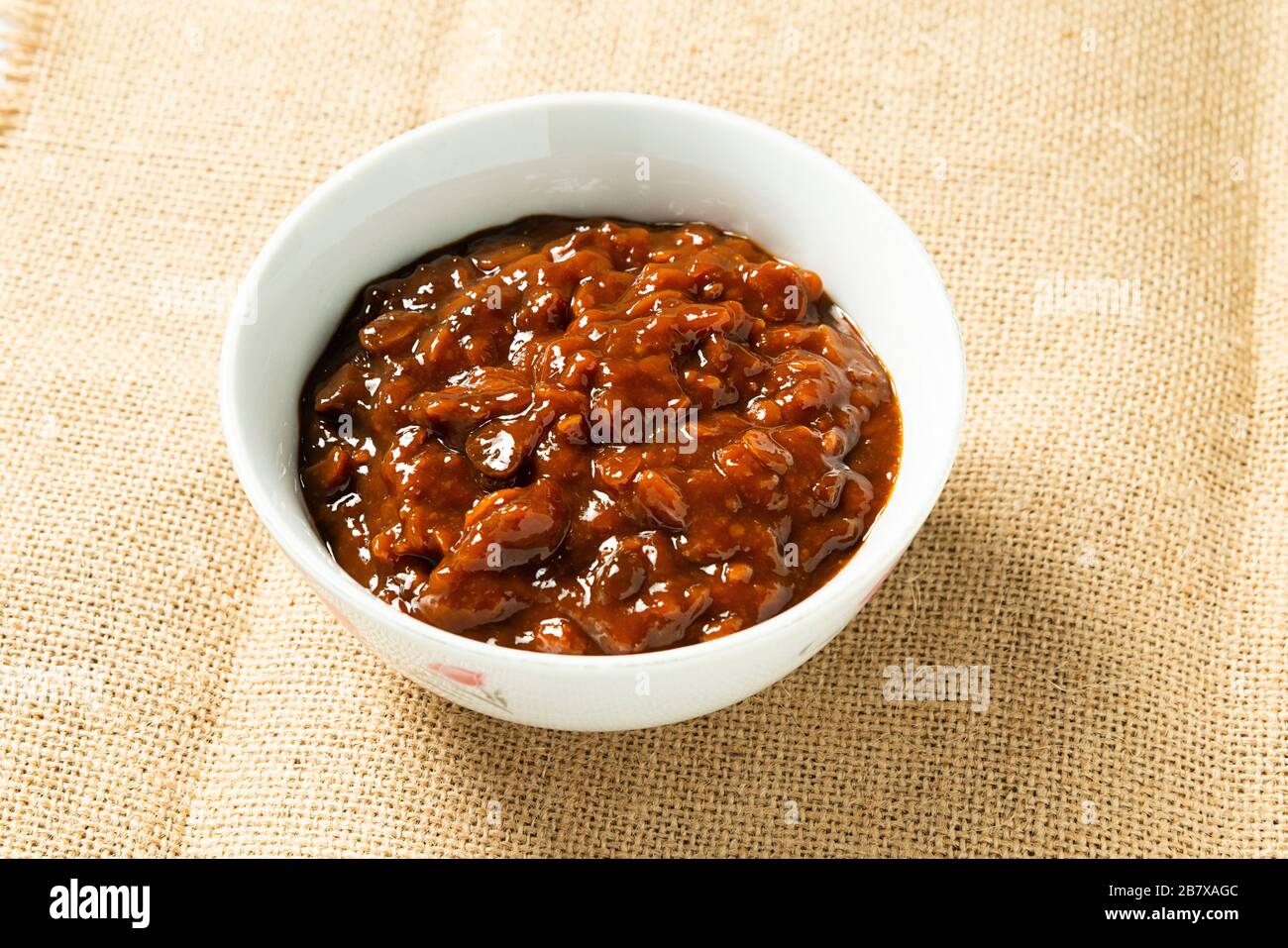 A delicious plate of Chinese soybean sauce Stock Photo Alamy
