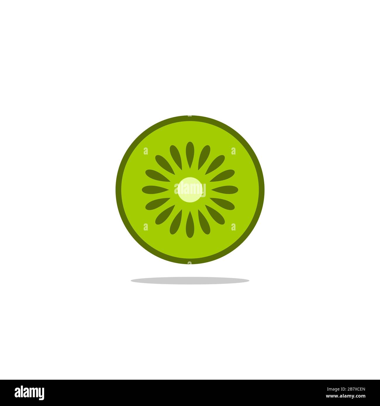 Kiwi Fruit Sliced vector Logo Template Illustration Design. Vector