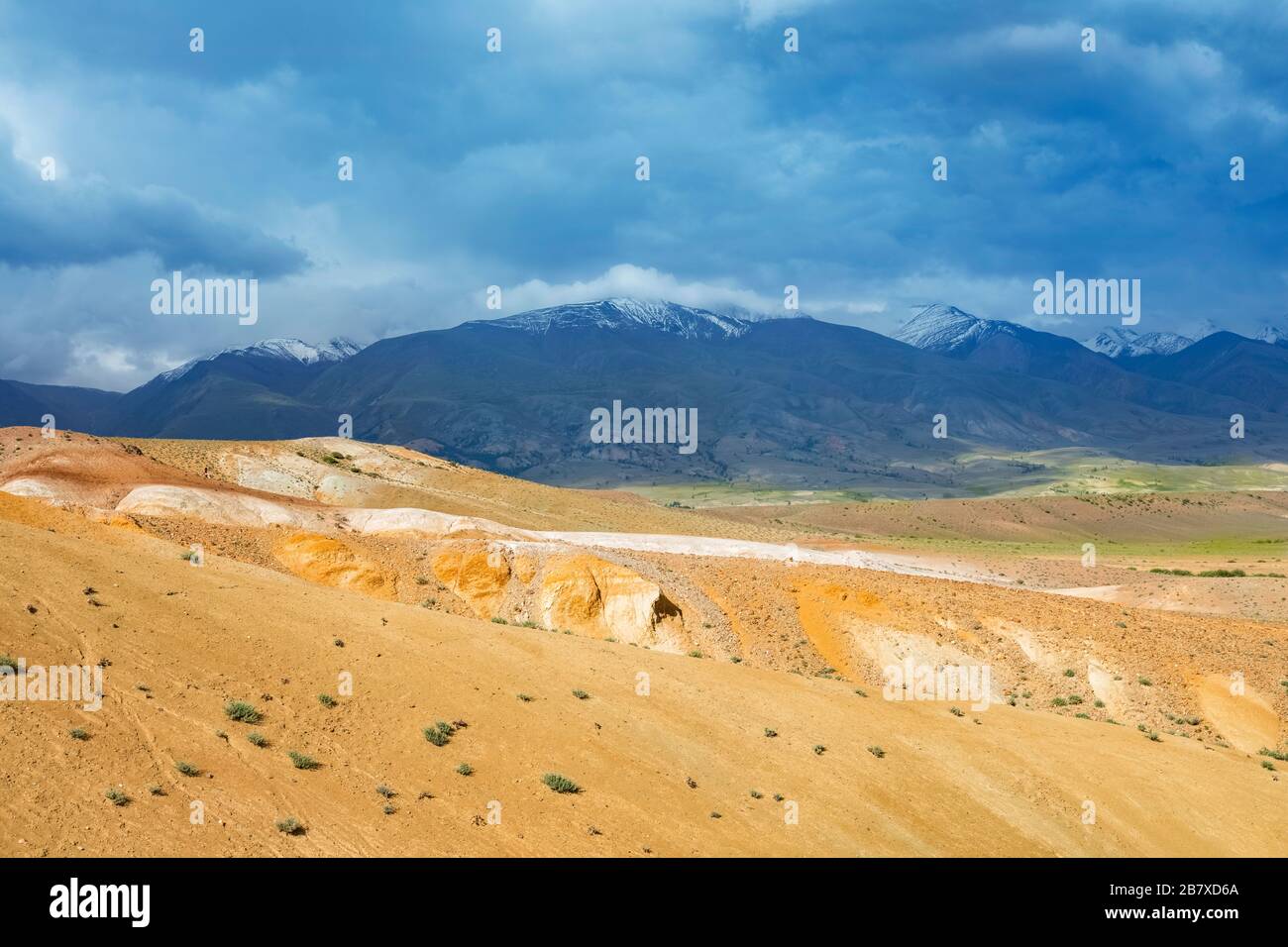 landscape of colored mountains in the south of the Altai. Siberia, Russia Stock Photo