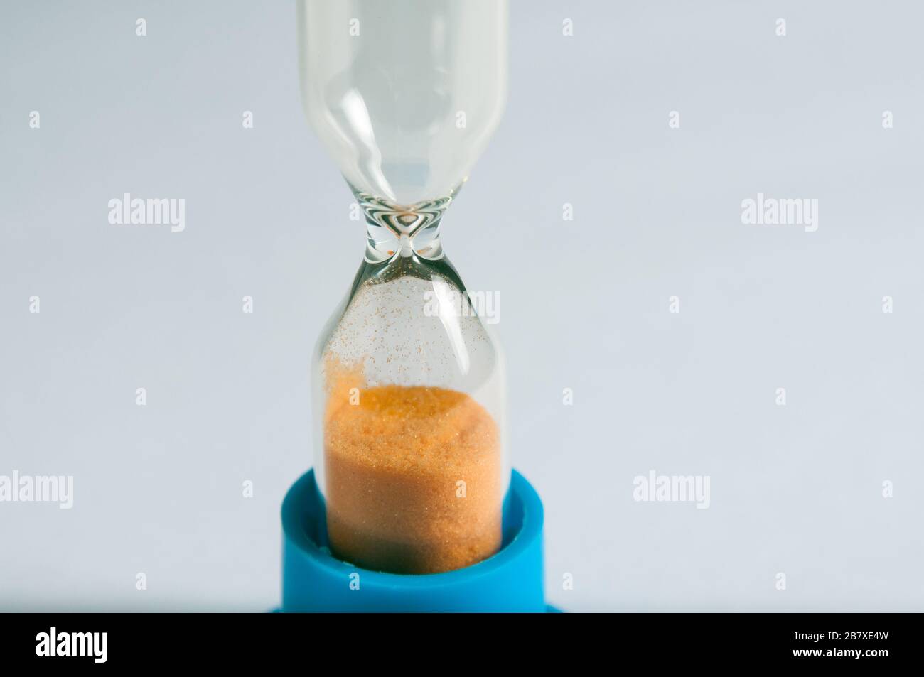 Hourglass. Medical hourglass. Measuring time in a classic way Stock