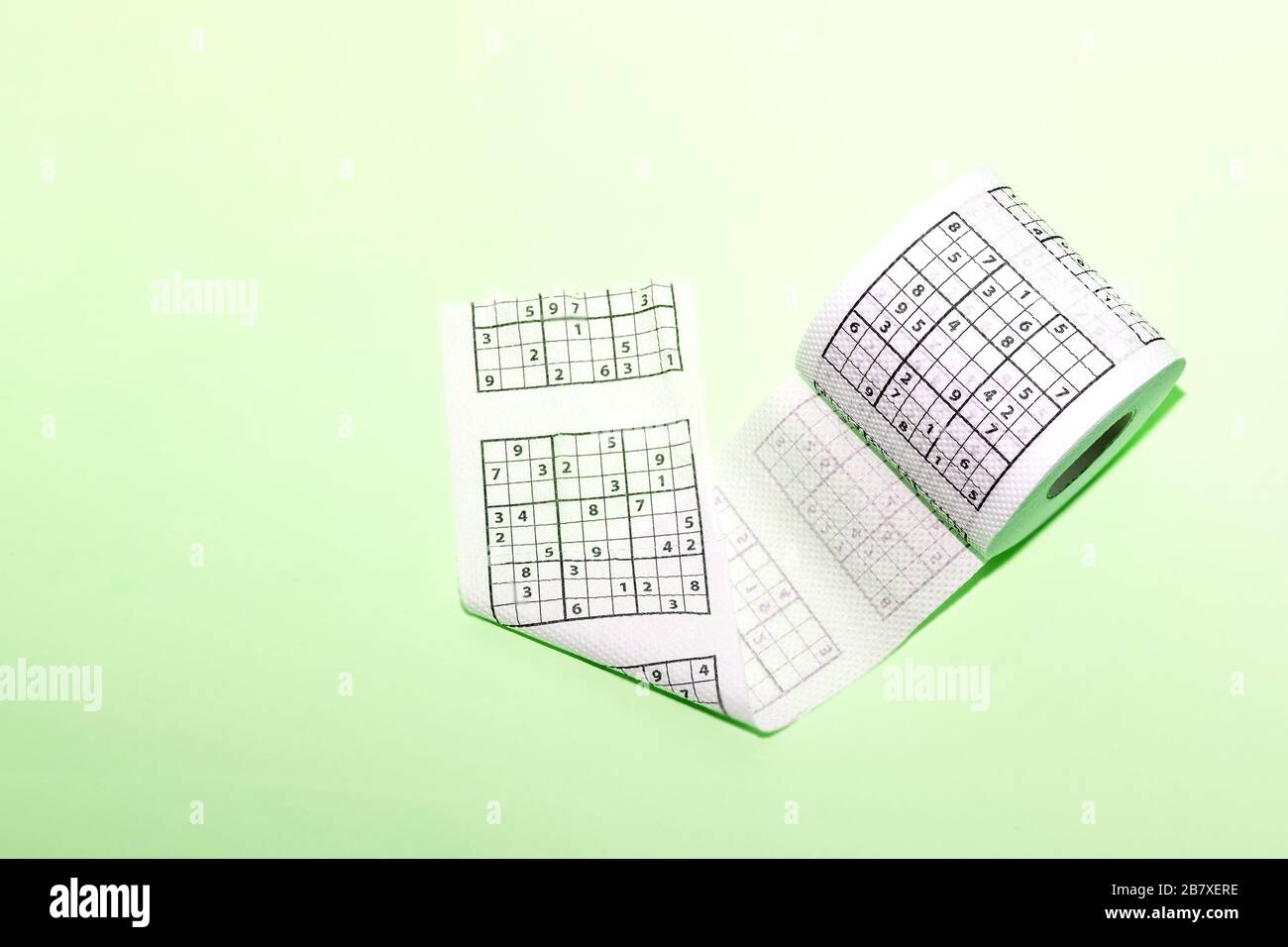 Toilet Paper With Sudoku Coronavirus Lockdown Stock Photo Alamy