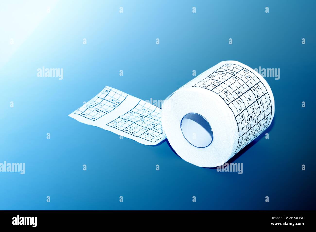 Toilet Paper With Sudoku Coronavirus Lockdown Stock Photo Alamy